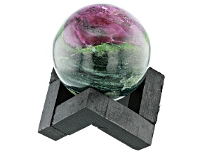 Ruby Zoisite Decorative Sphere Appx 50mm with Stand