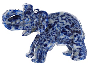Lapis Lazuli Carved Elephant Figurine