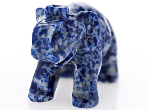 Lapis Lazuli Carved Elephant Figurine