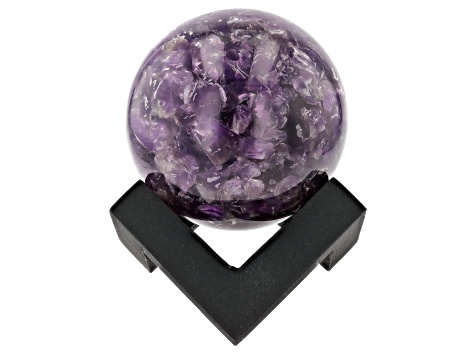 Amethyst in Resin Sphere with Stand