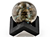 Labradorite in Resin Sphere with Stand