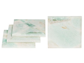 Amazonite Square Coaster Set of 4