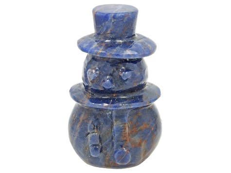 Sodalite Snowman Figurine Approx 65mmx35mm