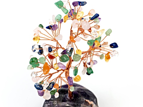 Multicolored Tree of Life Figurine with Amethyst Base - HDC122C | JTV.com