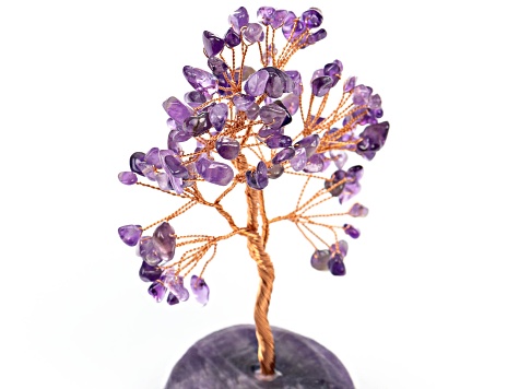 Amethyst Tree of Life Figurine with Amethyst Base