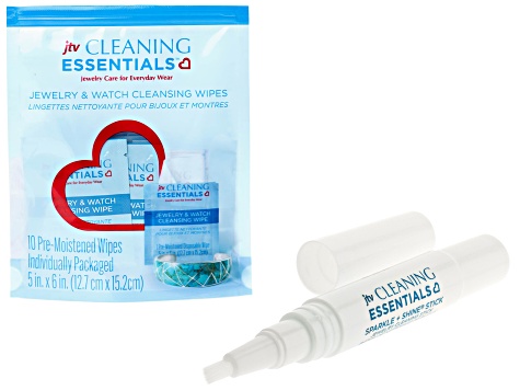 JTV Cleaning Essentials(R) Sparkle and Shine Stick And Pack of 10 Cleaning Wipes