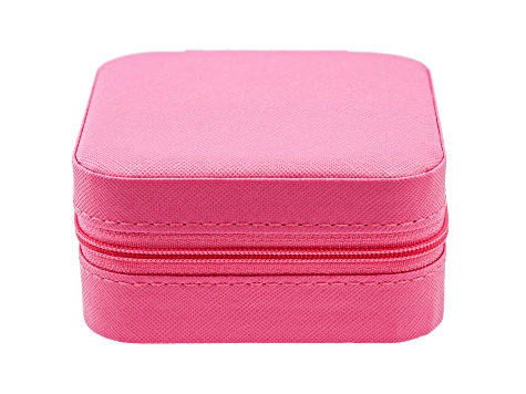Berry Pink Travel Size Jewelry Box with Cleaning Cloth - JDA001 | JTV.com