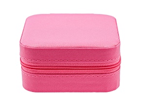 Berry Pink Travel Size Jewelry Box with Cleaning Cloth
