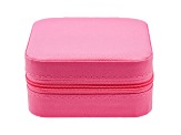 Berry Pink Travel Size Jewelry Box with Cleaning Cloth