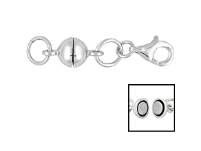 Magnetic Clasp Converter in Rhodium Over Sterling Silver