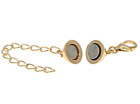 Magnetic Clasp Converter 18K Yellow Gold Over Sterling Silver Large With 2inch Extension Chain