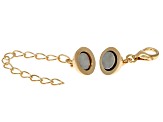 Magnetic Clasp Converter 18K Yellow Gold Over Sterling Silver Large With 2inch Extension Chain