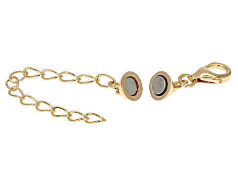 Magnetic Clasp Converter 18K Gold Over Sterling Silver With 2 Inch Extension Chain