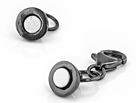 Magnetic Clasp Converter In Black Rhodium Over Sterling Silver
