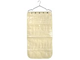 Double-Sided Hanging Jewelry Storage Organizer in Cream