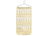 Double-Sided Hanging Jewelry Storage Organizer in Cream