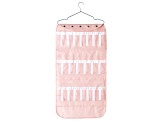 Double-Sided Hanging Jewelry Storage Organizer in Pink