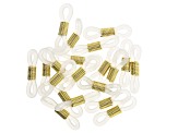 White & Black Silicone Glasses Components in Gold & Silver tone 80 Pieces Total