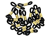 White & Black Silicone Glasses Components in Gold & Silver tone 80 Pieces Total