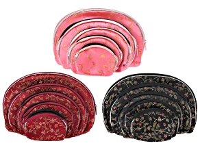 Silk Zipper Pouch Set of 15