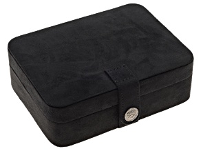 Jewelry Box Giana Plush Fabric Black