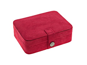 Jewelry Box  Giana Plush Fabric Red
