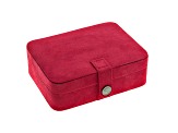 Jewelry Box  Giana Plush Fabric Red