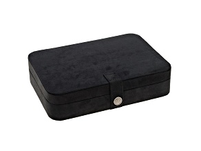 Jewelry Box Maria Plush Fabric Black