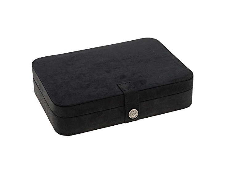 Jewelry Box Maria Plush Fabric Black - JWB11 | JTV