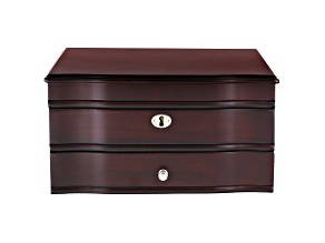Locking Jewelry Box in Mahogany Finish