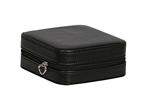 Travel Jewelry Box Dana in Faux Leather in Black