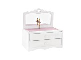 Wooden Musical Jewelry Box Kelby in White