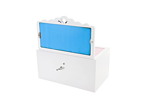 Wooden Musical Jewelry Box Kelby in White