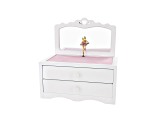 Wooden Musical Jewelry Box Kelby in White
