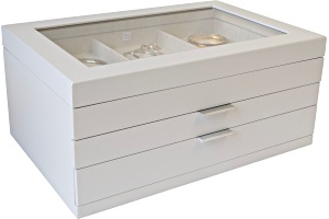 White Cubic Zirconia Rhodium Over Brass Asscher Cut Tennis Necklace 48.00ctw