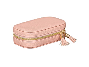 Travel Jewelry Case Lucy in Pink Faux Leather