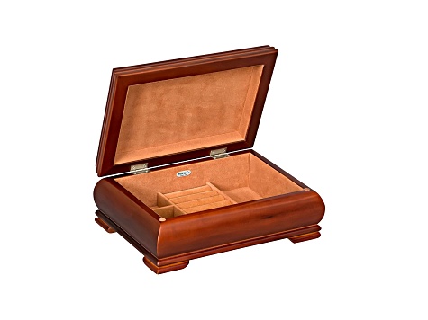 Wooden Jewelry Box Carmen in Walnut Finish