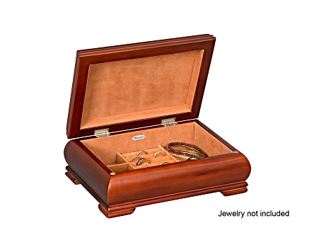 Wooden Jewelry Box Carmen in Walnut Finish