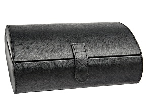 Jewelry Box Parker Mens Faux Black Leather