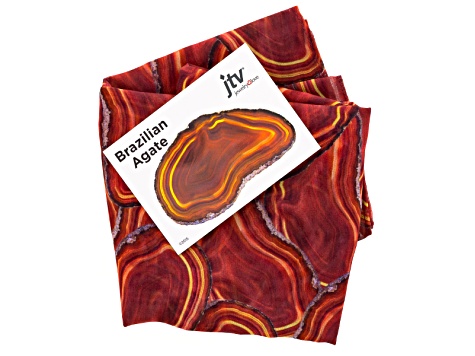 Agate Gemstone Print Chiffon Scarf Measures Approximately 18 inches By 67 inches