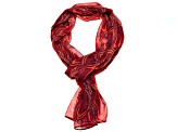 Agate Gemstone Print Chiffon Scarf Measures Approximately 18 inches By 67 inches