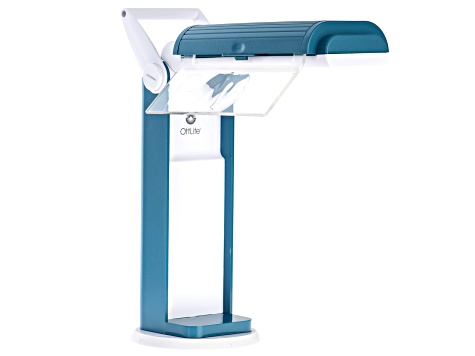 Ottlite 13-Watt Magnifying Desk Lamp in Blue Appx 19.5x5"