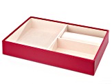Pre-Owned WOLF Stackable Jewelry Box with Window and LusterLoc (TM) in Red