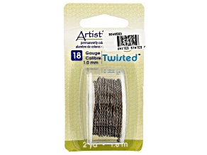 Pre-Owned Twisted Artistic Wire in Gunmetal Tone 18 Gauge Appx 1mm Diameter Appx 2 Yards Total