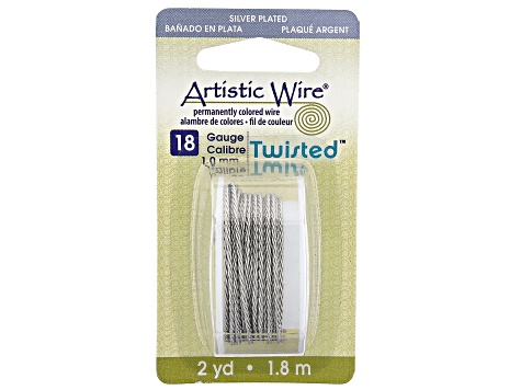 Pre-Owned Twisted Artistic Wire in Stainless Steel Tone 18 Gauge Appx 1mm Diameter Appx 2 Yards Tota