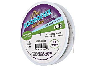 Pre-Owned Soft Flex Pro Econoflex Hobby Beading Wire in Steel Gray Color, Appx .014" Fine Diameter,