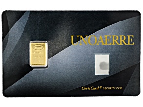 Pre-Owned 24k Yellow Gold 1g Ingot In Blister Pack