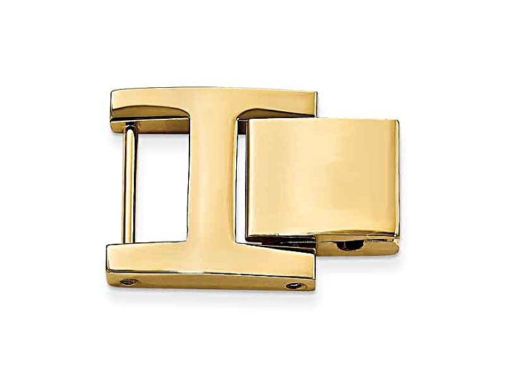 3mm X 14mm H-Clasp Gold-Tone Stainless Steel Fold-Over Extender