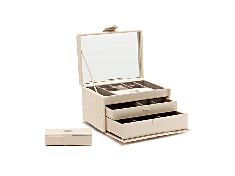 Caroline Medium Jewelry Box Ivory By Wolf