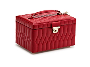 Caroline Medium Jewelry Box Red By Wolf